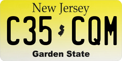 NJ license plate C35CQM