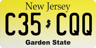 NJ license plate C35CQQ