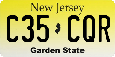 NJ license plate C35CQR