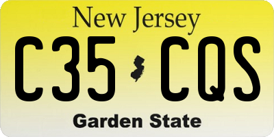 NJ license plate C35CQS