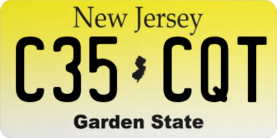 NJ license plate C35CQT