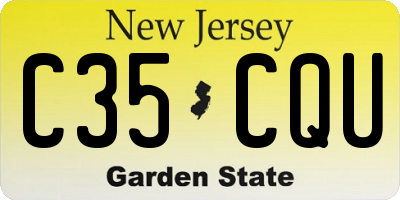 NJ license plate C35CQU
