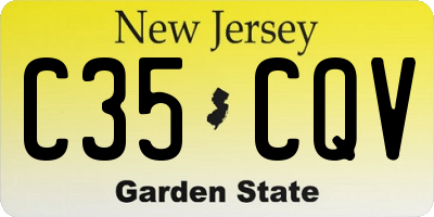 NJ license plate C35CQV