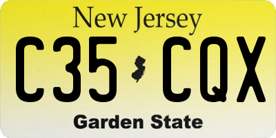 NJ license plate C35CQX