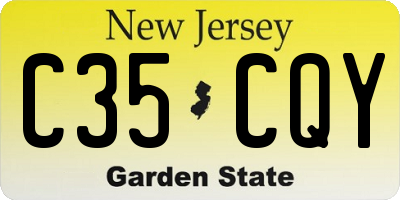 NJ license plate C35CQY