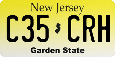 NJ license plate C35CRH