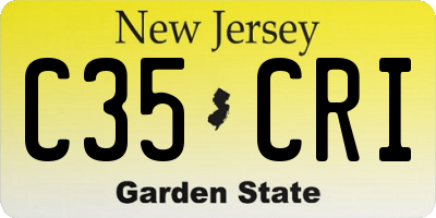 NJ license plate C35CRI