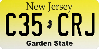 NJ license plate C35CRJ