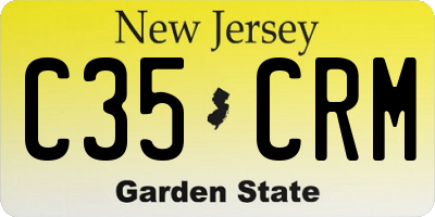 NJ license plate C35CRM