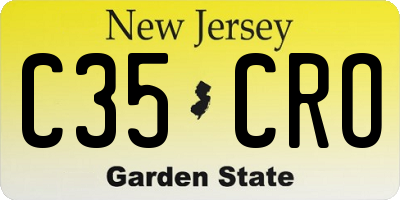 NJ license plate C35CRO