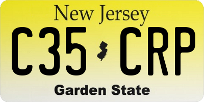 NJ license plate C35CRP