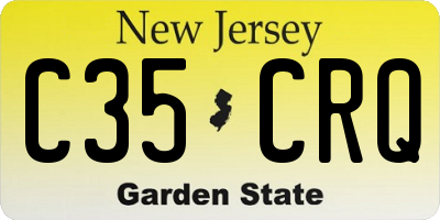 NJ license plate C35CRQ
