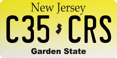 NJ license plate C35CRS