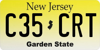 NJ license plate C35CRT