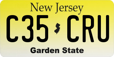 NJ license plate C35CRU