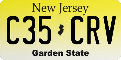 NJ license plate C35CRV
