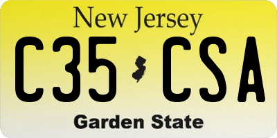 NJ license plate C35CSA