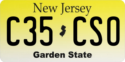 NJ license plate C35CSO
