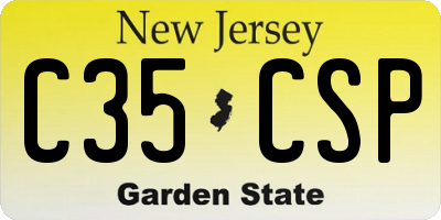 NJ license plate C35CSP