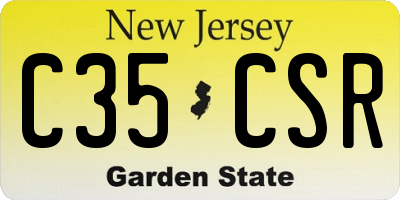 NJ license plate C35CSR
