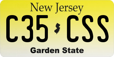NJ license plate C35CSS