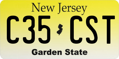 NJ license plate C35CST