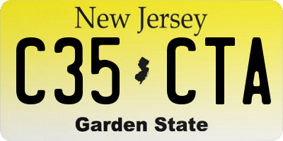 NJ license plate C35CTA