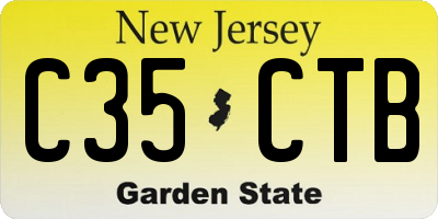 NJ license plate C35CTB