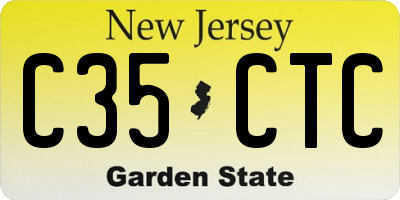 NJ license plate C35CTC