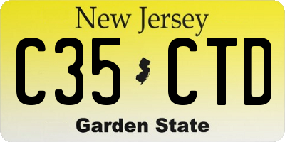 NJ license plate C35CTD
