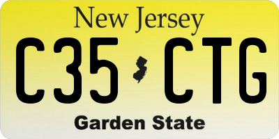 NJ license plate C35CTG
