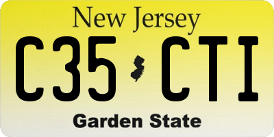 NJ license plate C35CTI