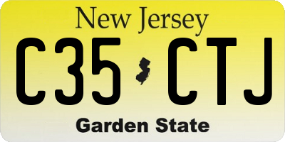 NJ license plate C35CTJ
