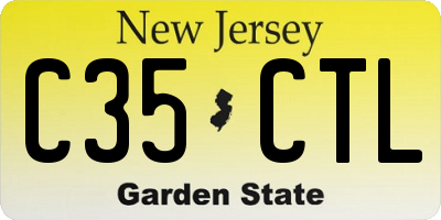 NJ license plate C35CTL