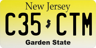 NJ license plate C35CTM