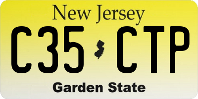 NJ license plate C35CTP
