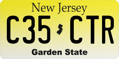 NJ license plate C35CTR