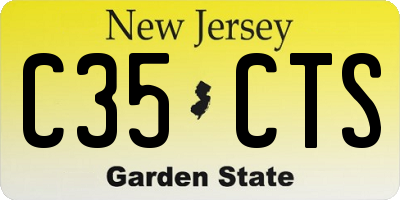 NJ license plate C35CTS