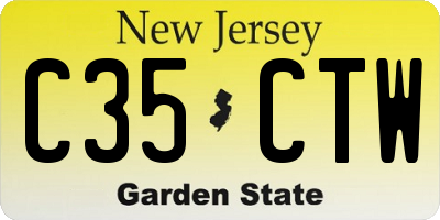 NJ license plate C35CTW