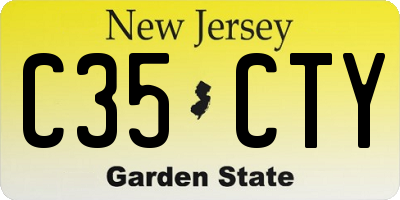 NJ license plate C35CTY