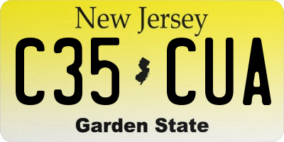 NJ license plate C35CUA