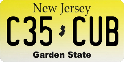 NJ license plate C35CUB