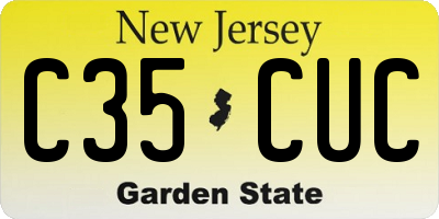 NJ license plate C35CUC
