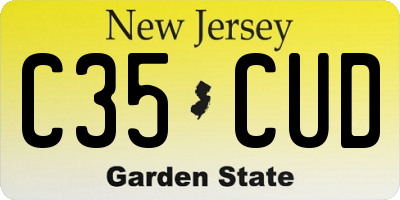 NJ license plate C35CUD