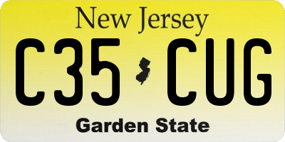 NJ license plate C35CUG