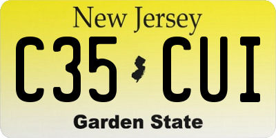 NJ license plate C35CUI