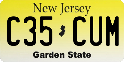 NJ license plate C35CUM
