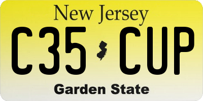 NJ license plate C35CUP