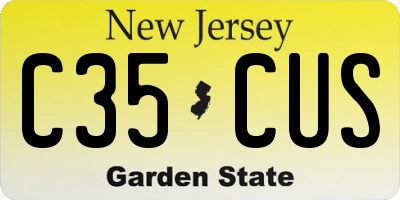 NJ license plate C35CUS