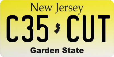 NJ license plate C35CUT